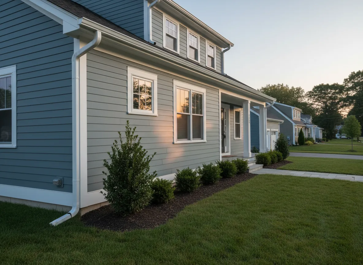 House exterior with new siding and trim